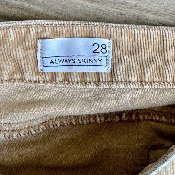 Gap 1969 Always Skinny Corduroy Palomino Brown Jeans Pants Size 28 - Picture 5 of 15